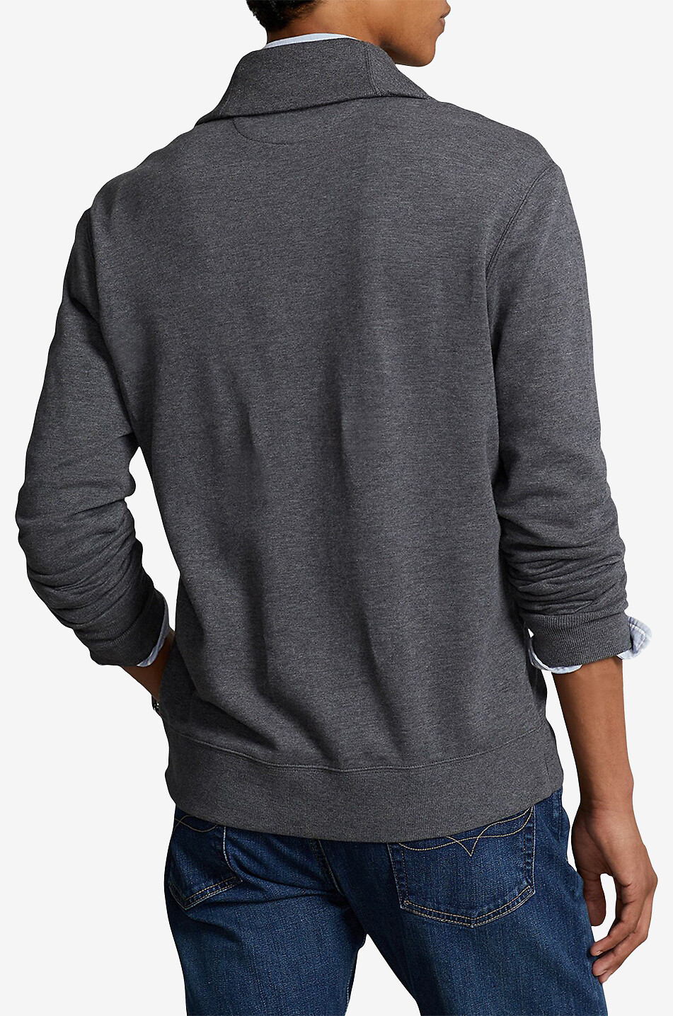 POLO RALPH LAUREN Jersey cardigan with shawl collar Men Colourless 3