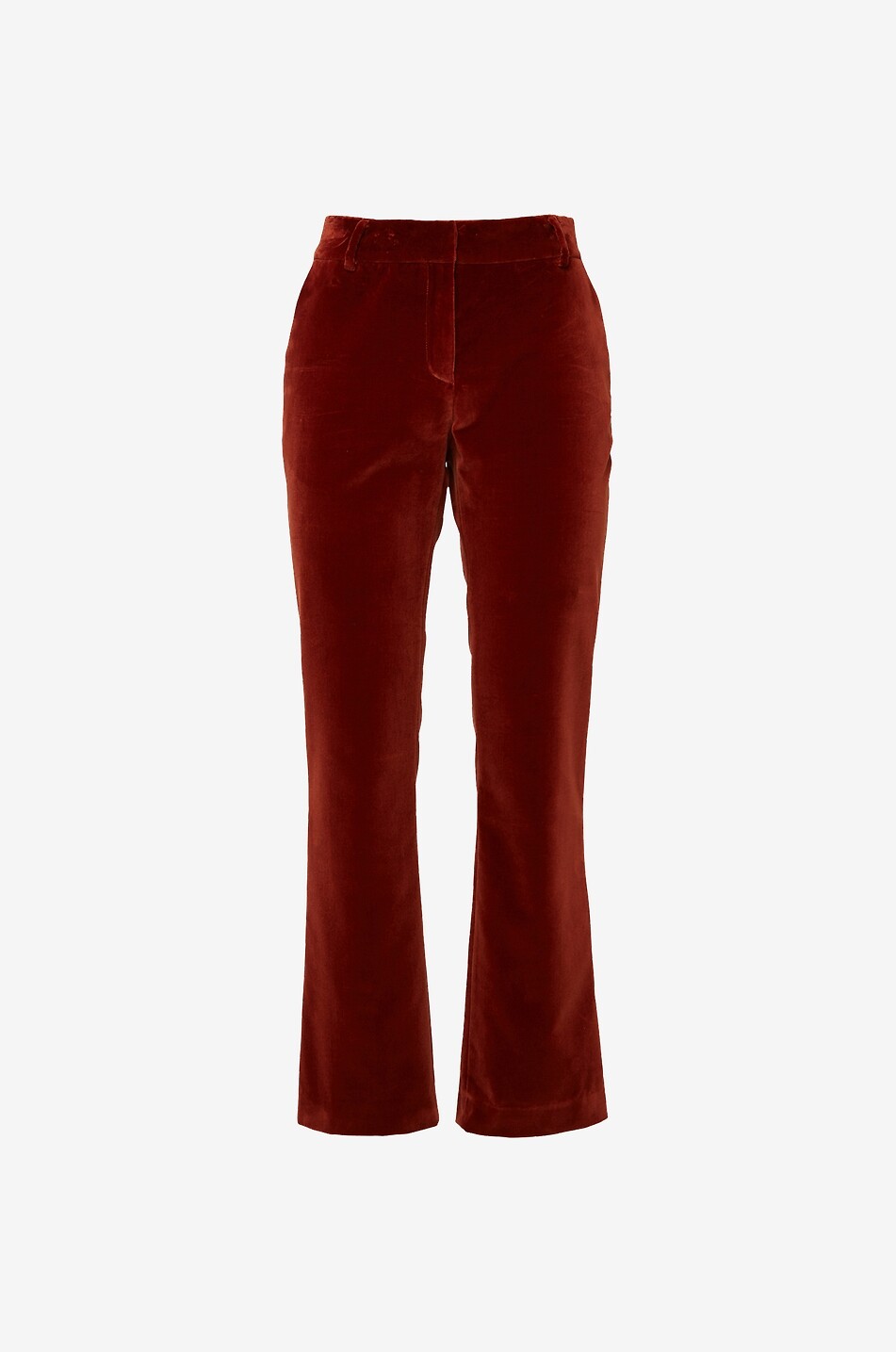 24/7 flared cropped velvet trousers