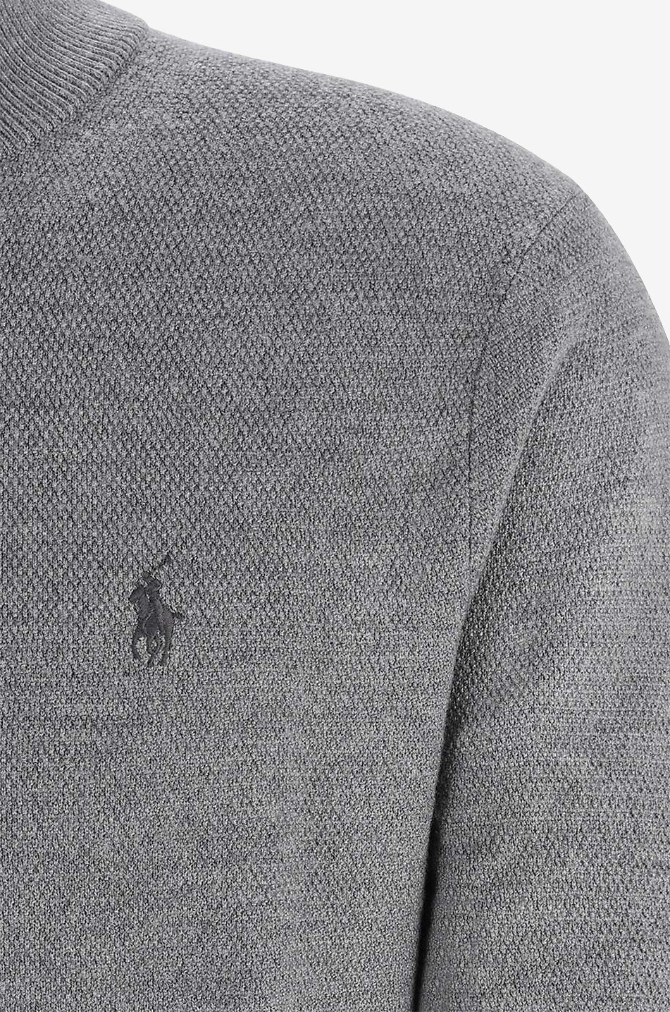 POLO RALPH LAUREN Pony fine washable wool quarter-zip jumper Men GREY 3
