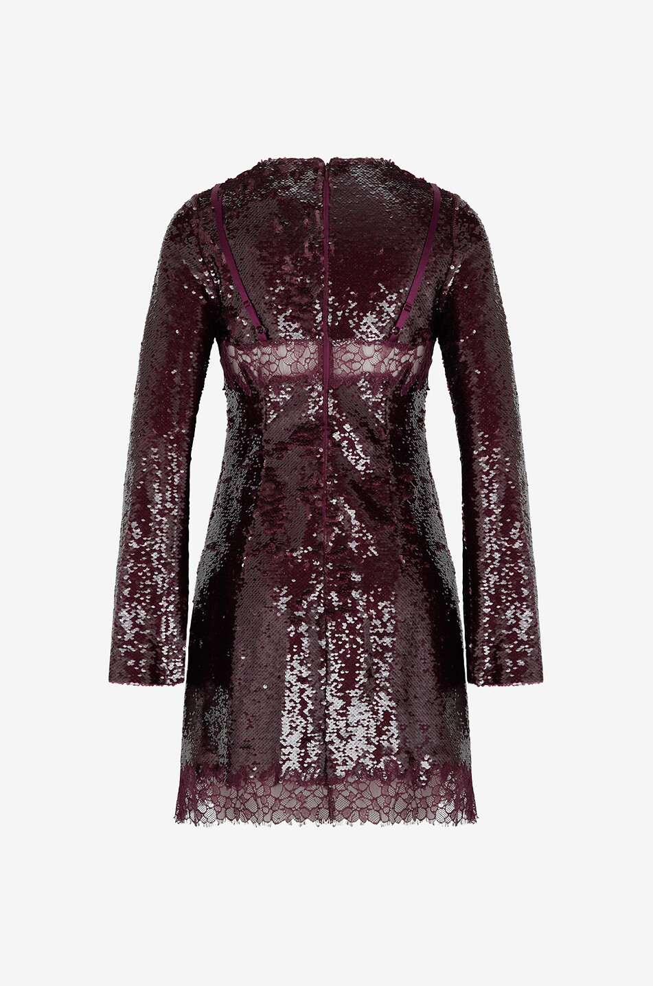 SIMKHAI Mako sequin short dress Women PURPLE 2