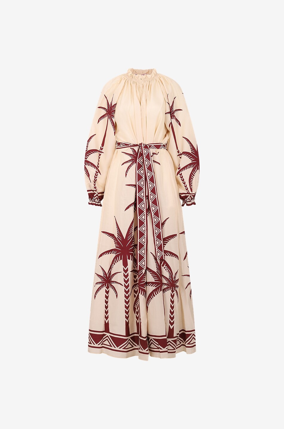 Maxikleid aus Seidenvoile Cerere Date Palms Placée