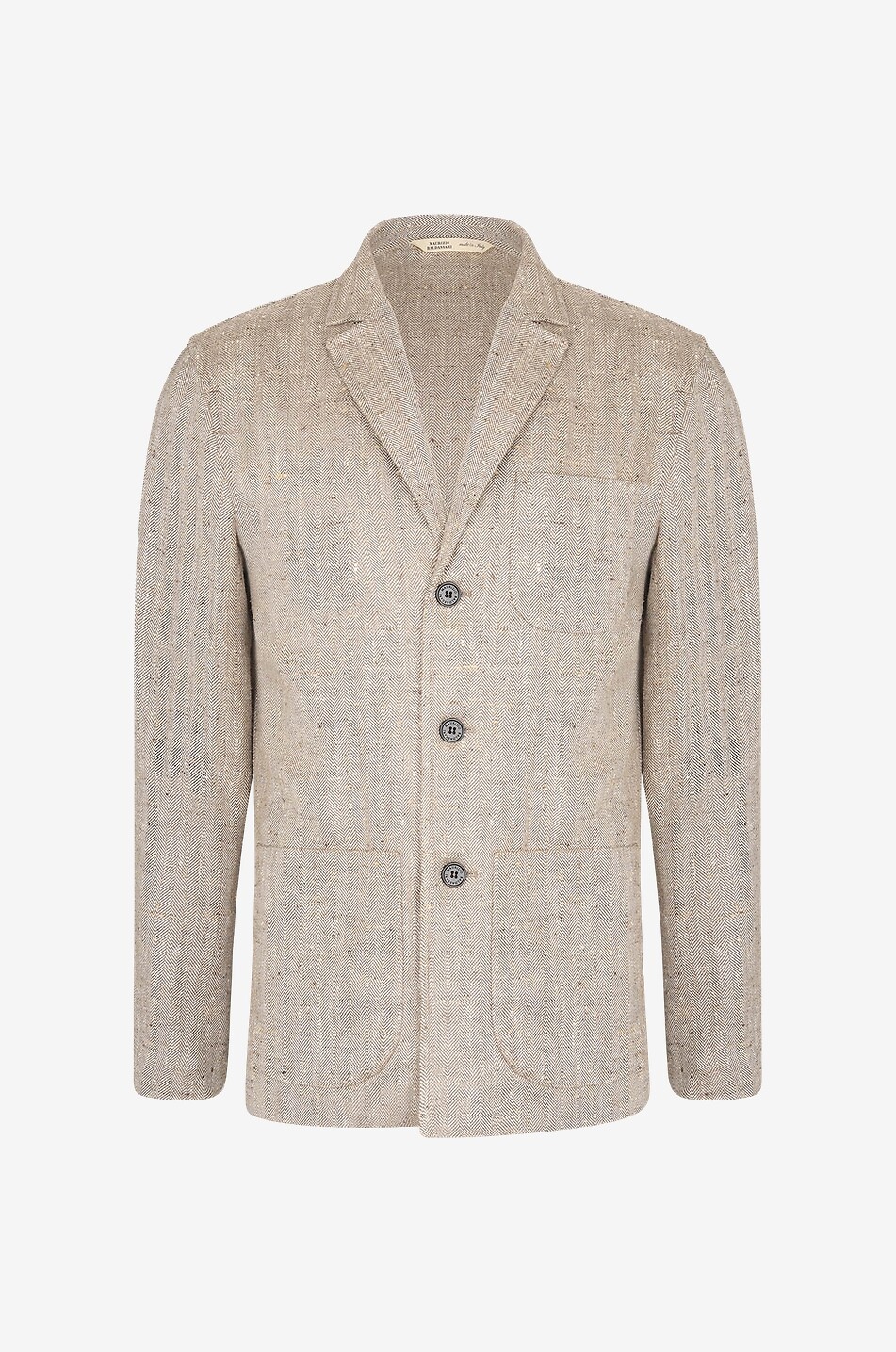 Melierter Blazer aus Seide und Leinen