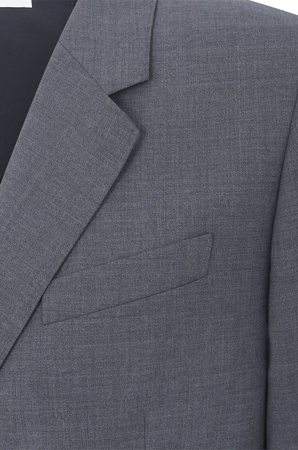 AMI Einrehigher Blazer aus Wolle Herren DUNKELGRAU 3