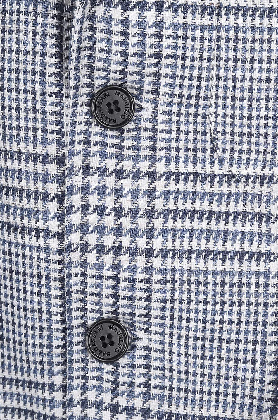 Linen and cotton checked balzer