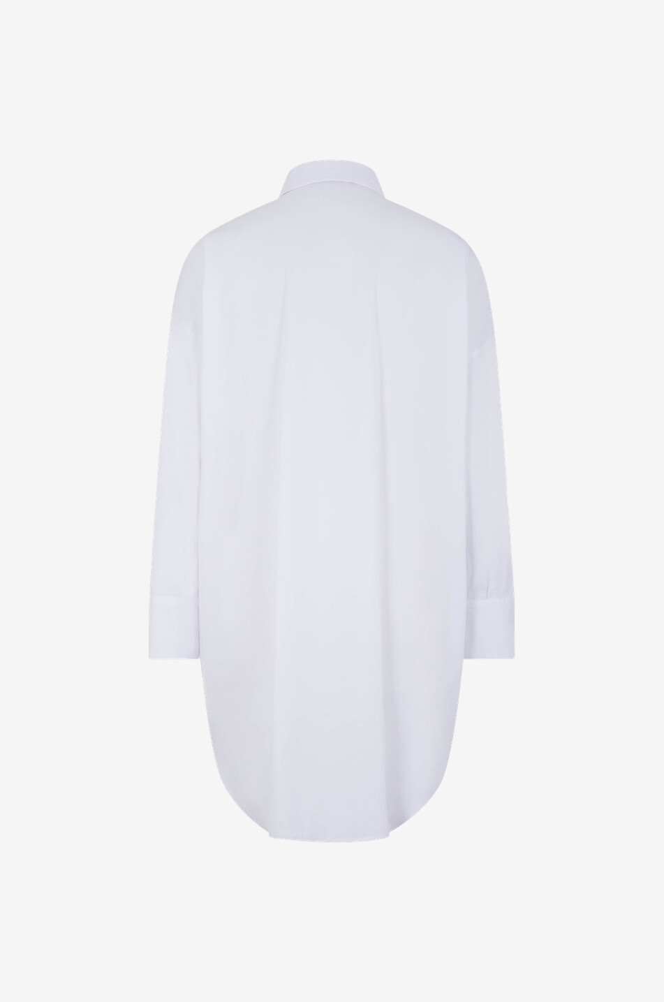 Long poplin shirt with glittering tab