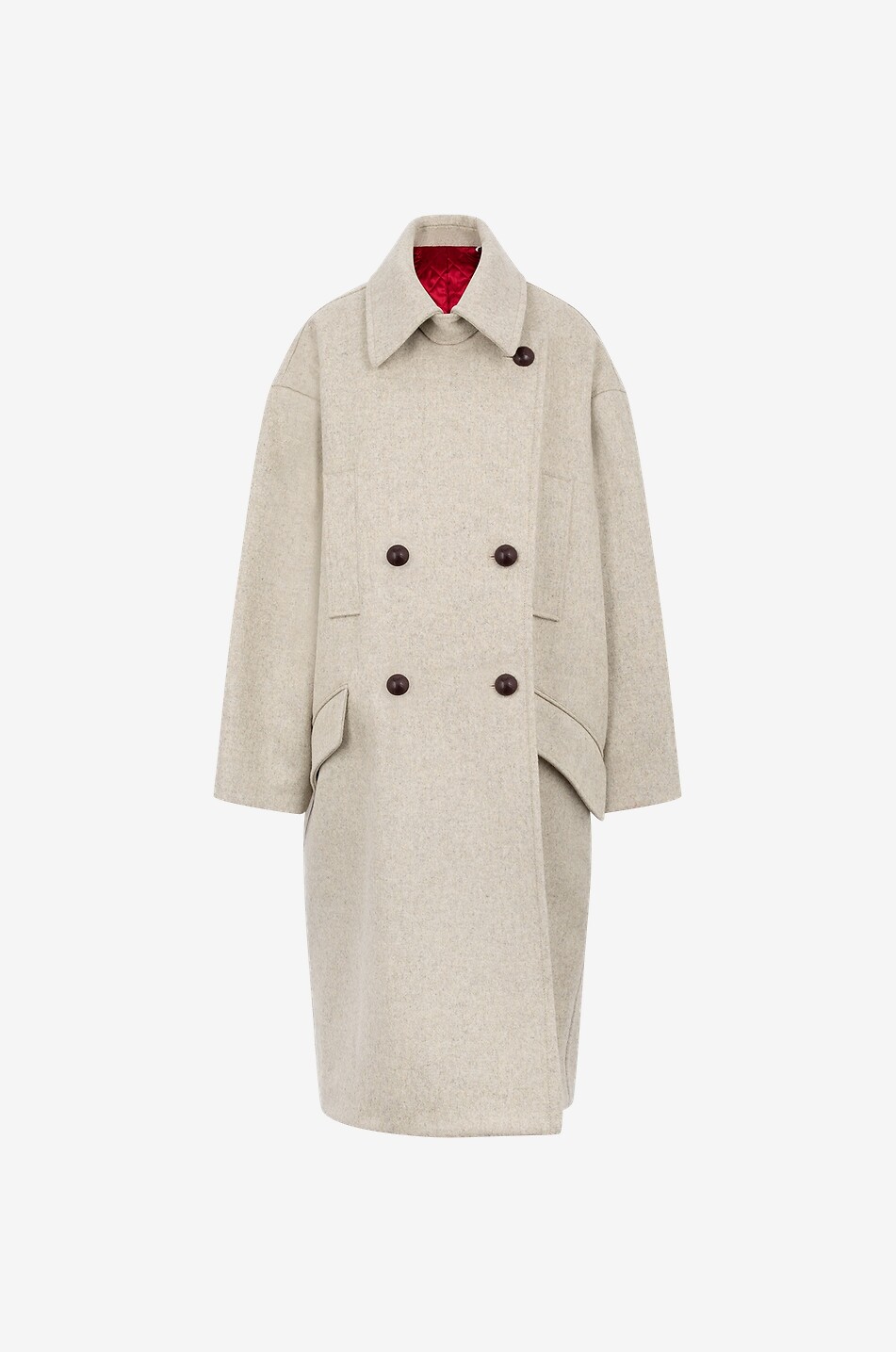 Oversize-Mantel aus Biowolle Fabiola