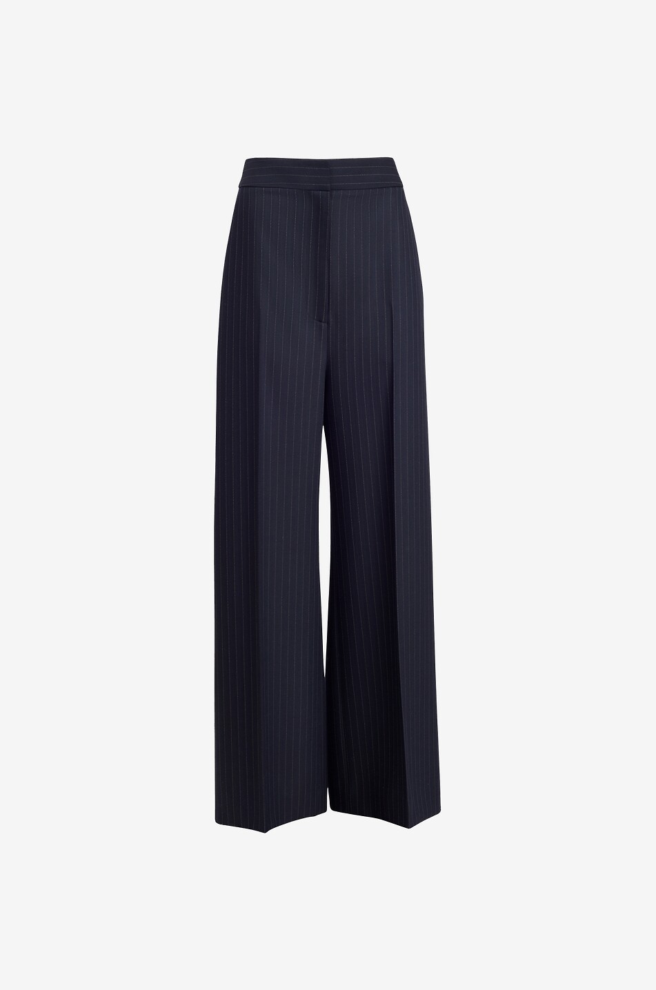 KHAITE The Banton wide-leg pinstripe trousers Women DARK BLUE 1