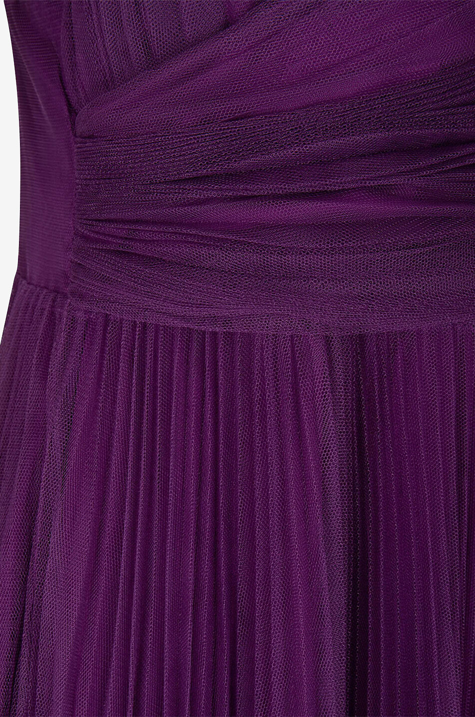 Langes Empire-Trägerkleid aus Tüll