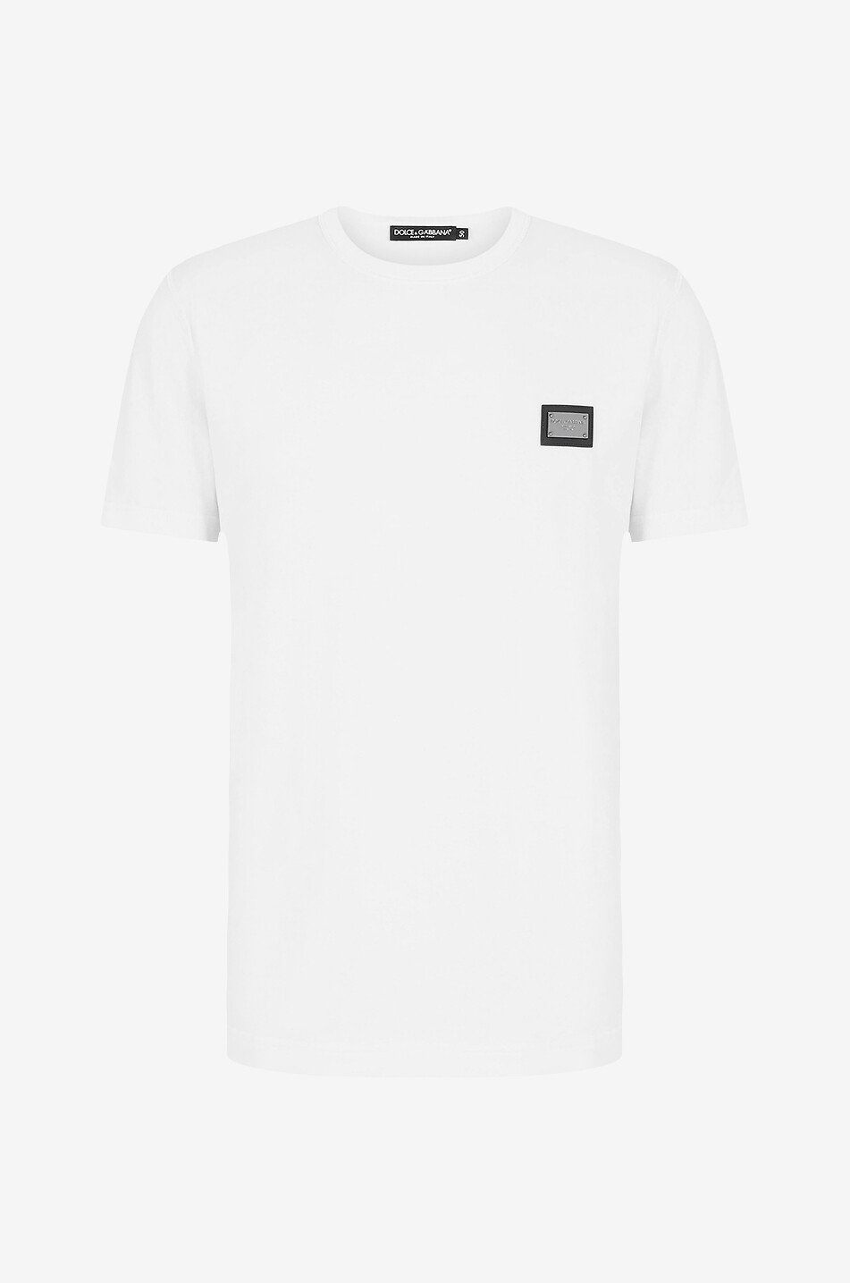 Logo tag adorned short-sleeved T-shirt