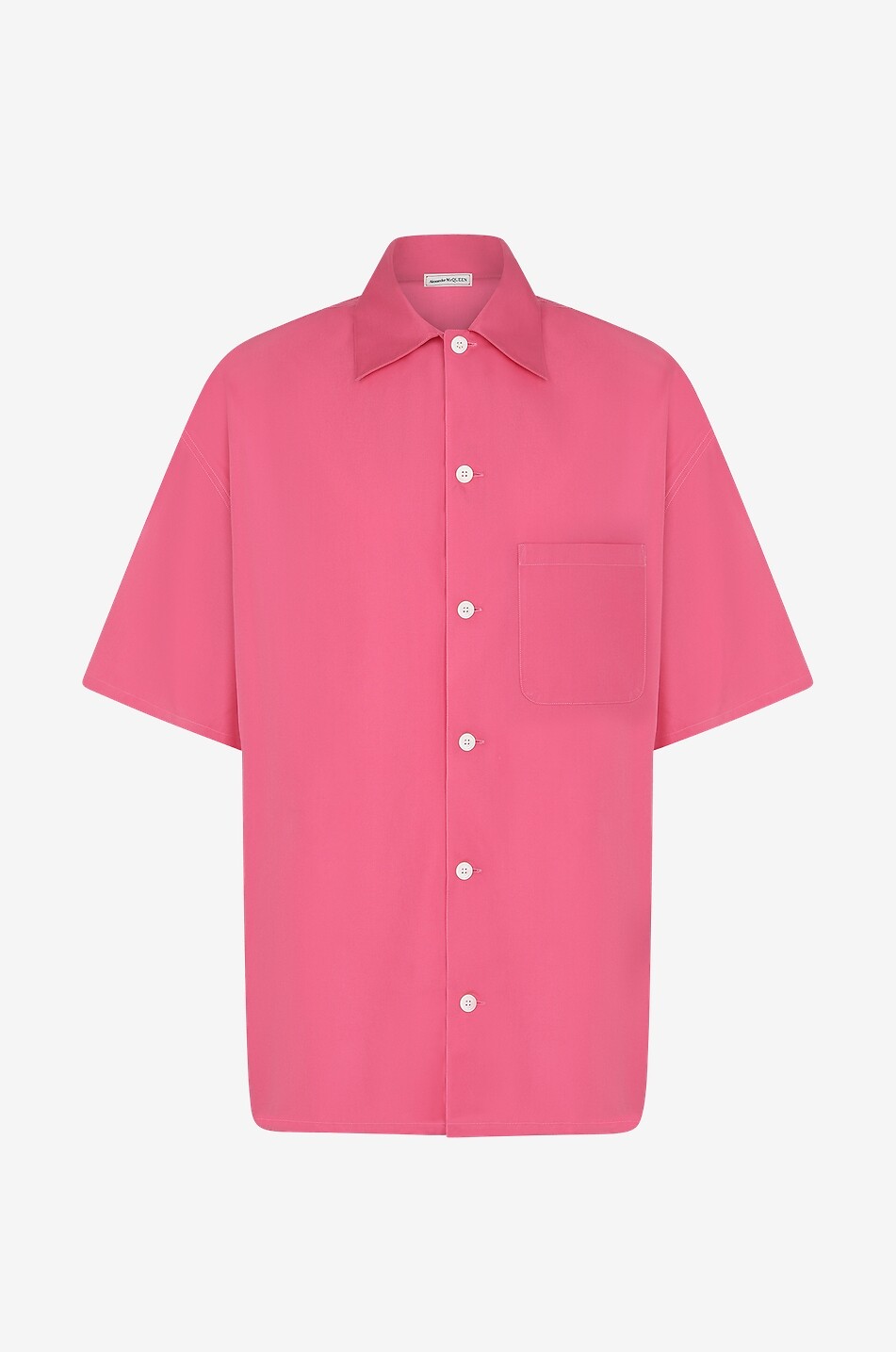 McQUEEN Graffiti short-sleeved poplin shirt