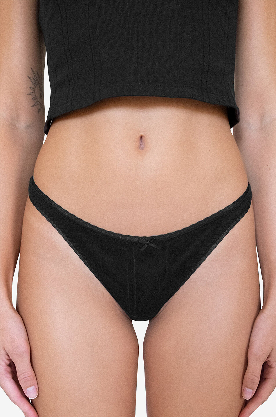 COU COU 3er-Set Höschen aus Bio-Baumwolle The Thong Damen SCHWARZ 6