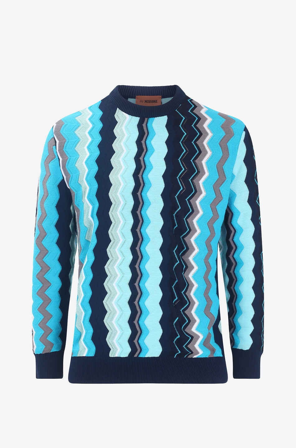 Fischgräten-Pullover aus Baumwollmix