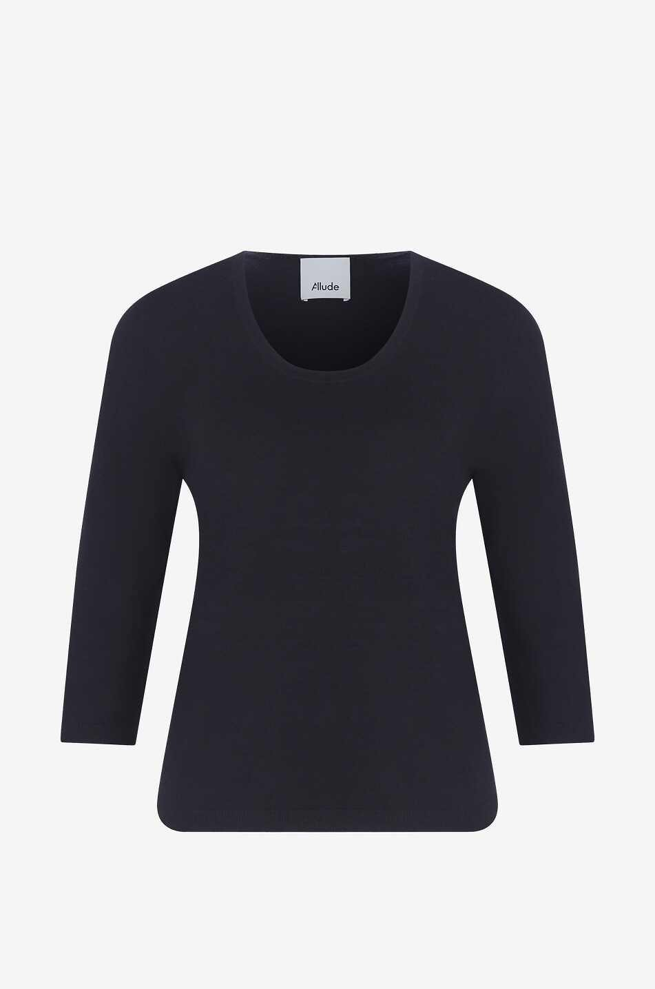 Schmaler Pullover mit Rundhalsausschnitt aus Wolle