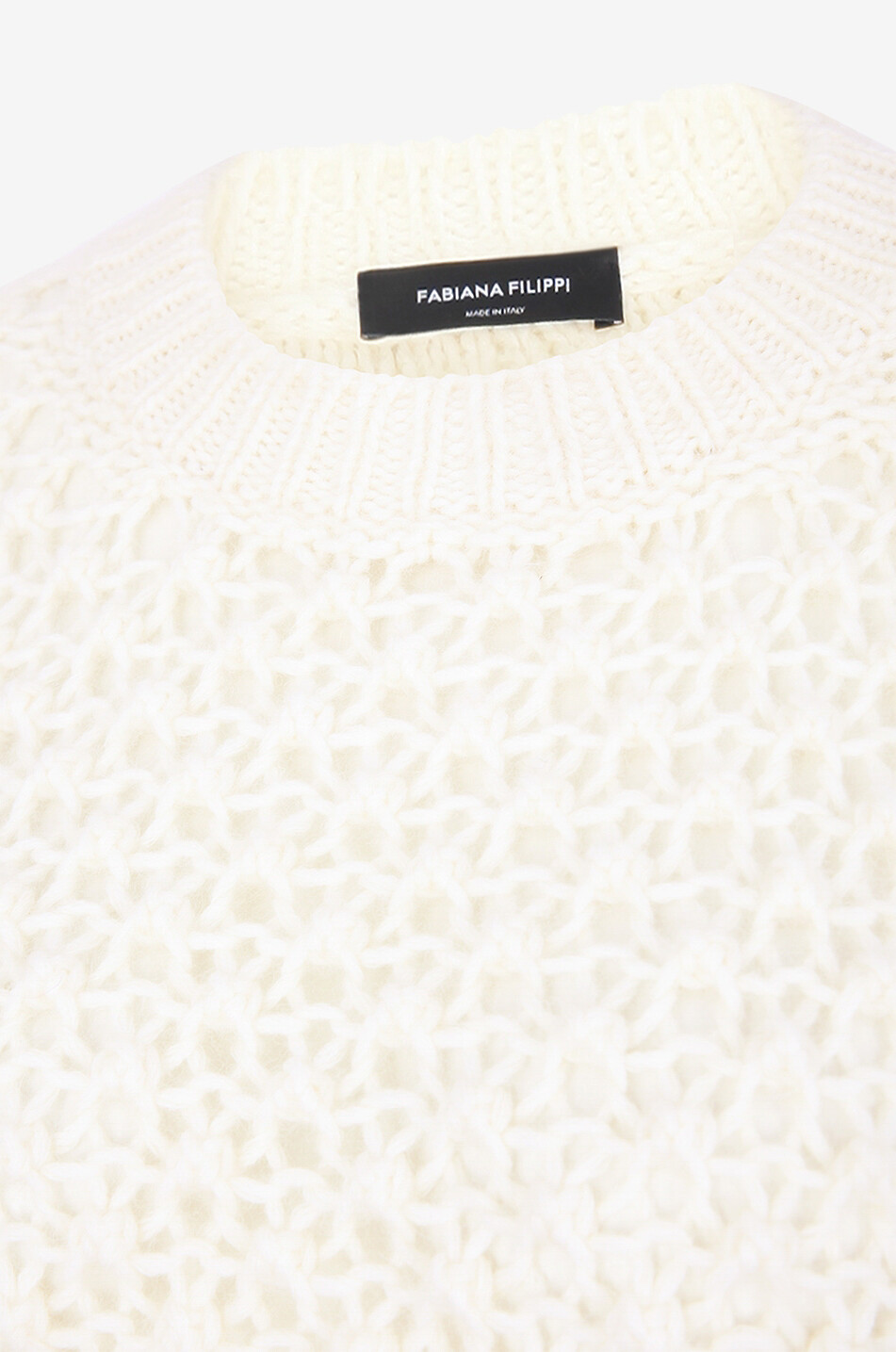 FABIANA FILIPPI Netz-Pullover aus Wolle und Mohair Damen CREMEFARBEN 3