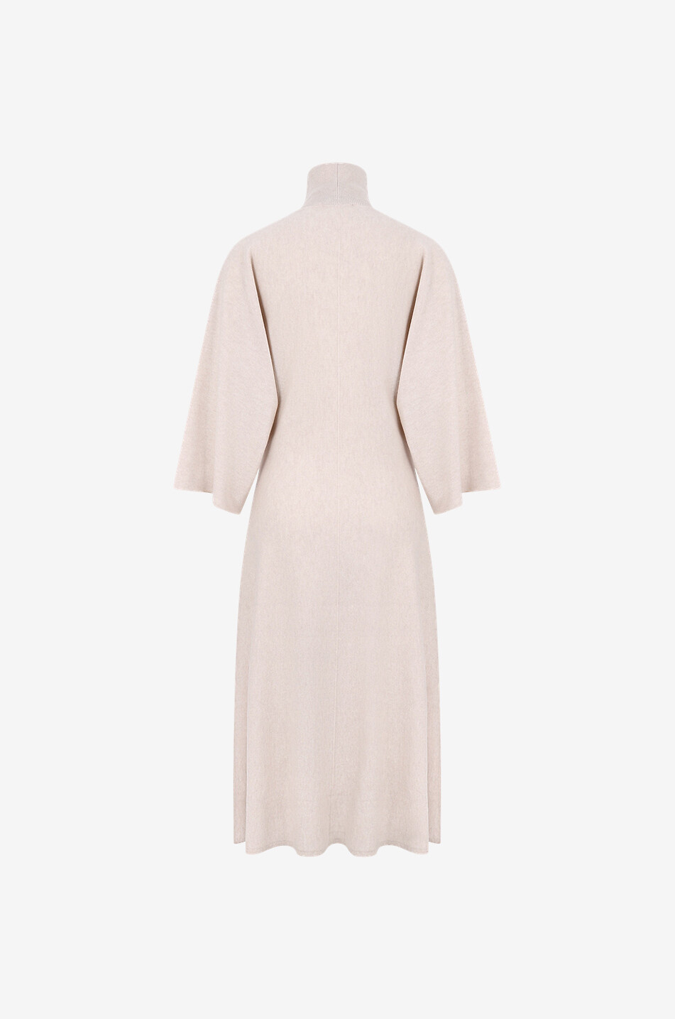 Ausgestelltes Feinstrick-Midikleid mit Fledermausärmeln