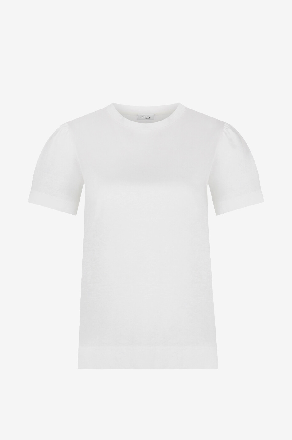 Boxy T-shirt with gathered sleeves