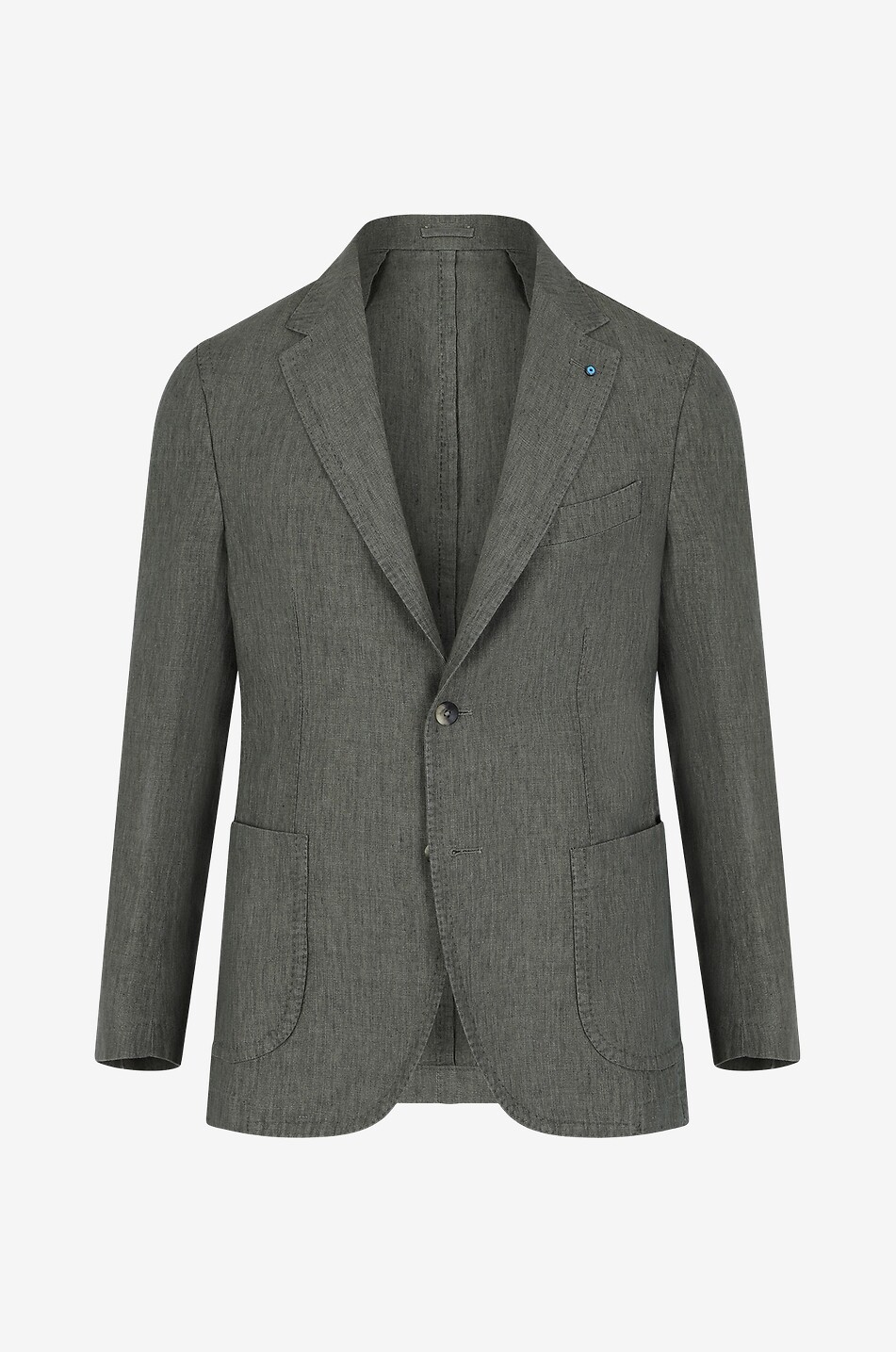 GIAMPAOLO Lizzano linen blazer Men DARK GREEN 1