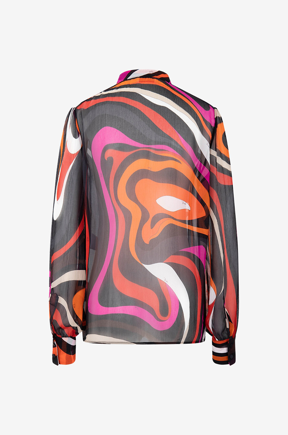 PUCCI Marmo silk georgette blouse Women MULTI COLOURED 2 2