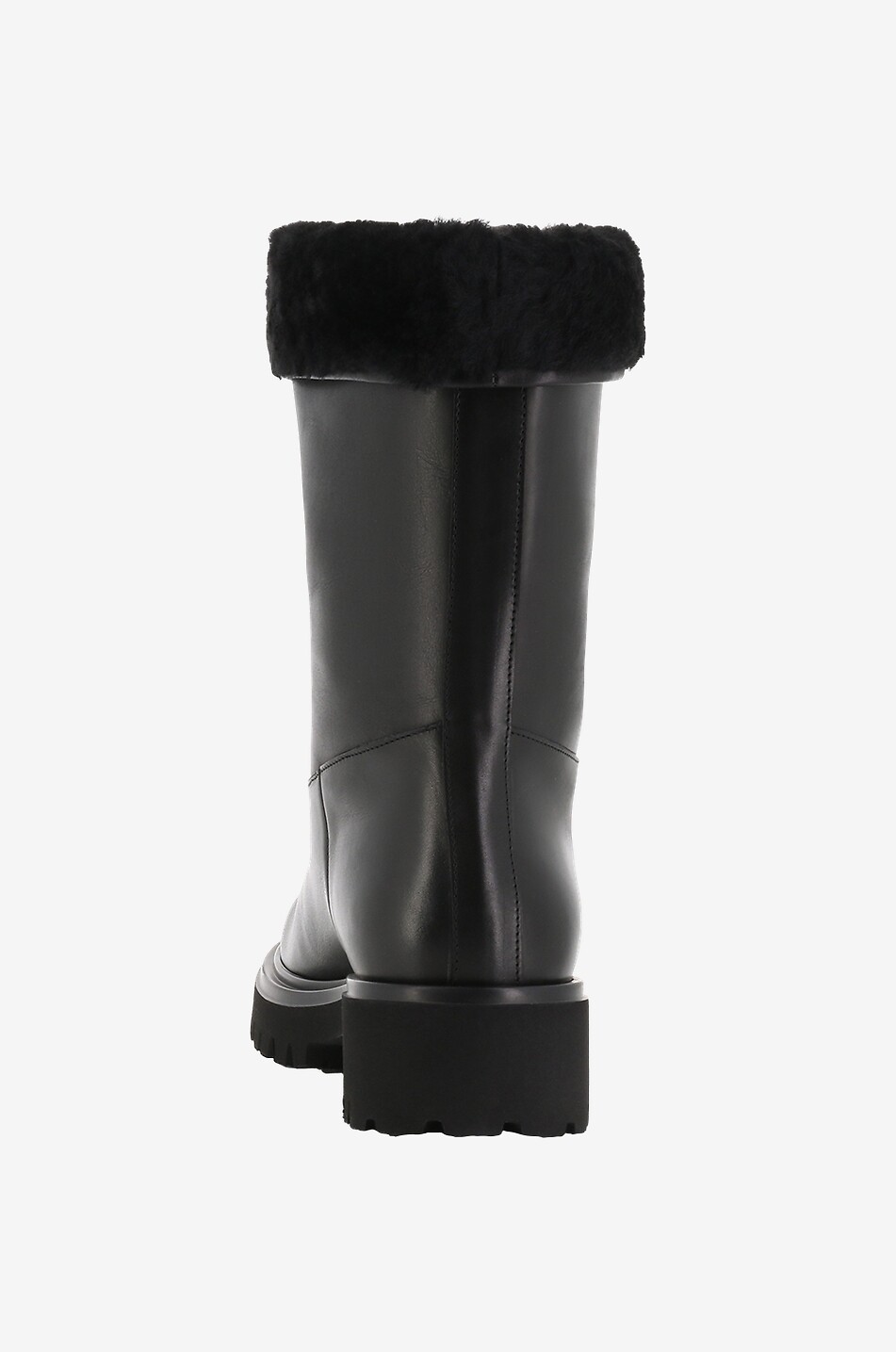 BONGENIE Wiki leather and shearling ankle boots Women BLACK 5