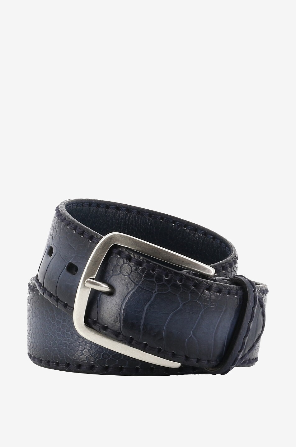 FAUSTO COLATO Struzzo leather belt Men MEDIUM BLUE 1