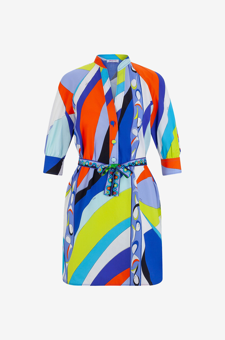Mini robe tunique en popeline Pesci