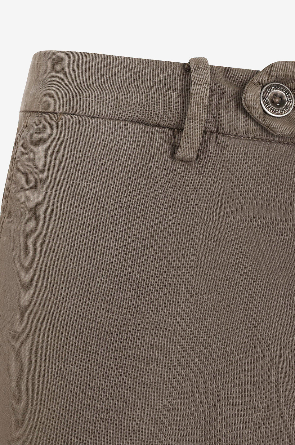 B SETTECENTO Pantalon chino en coton et lin Homme KAKI MOYEN 3