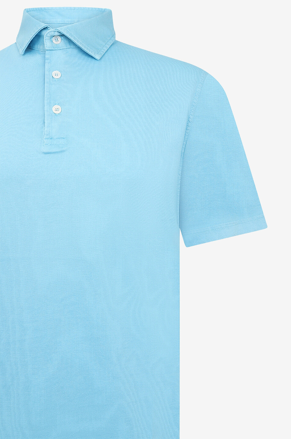 FEDELI Zero Giza M cotton short-sleeved polo shirt Men LIGHT BLUE 3