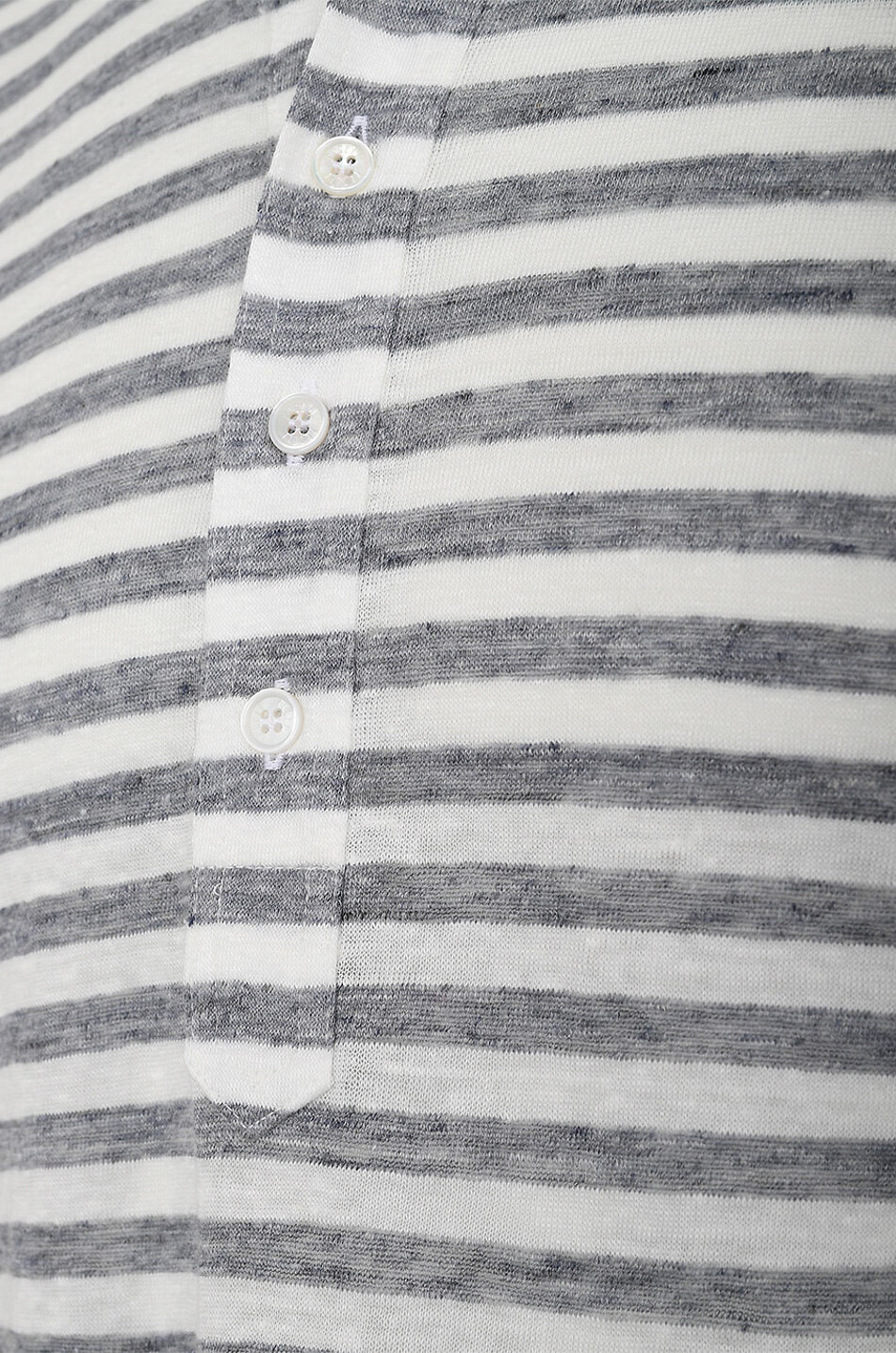 FEDELI Five ML linen long-sleeved polo shirt Men MEDIUM GREY 3