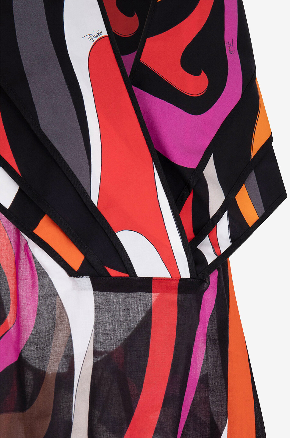 PUCCI Marmo long voile halterneck dress Women MULTI COLOURED 2 3