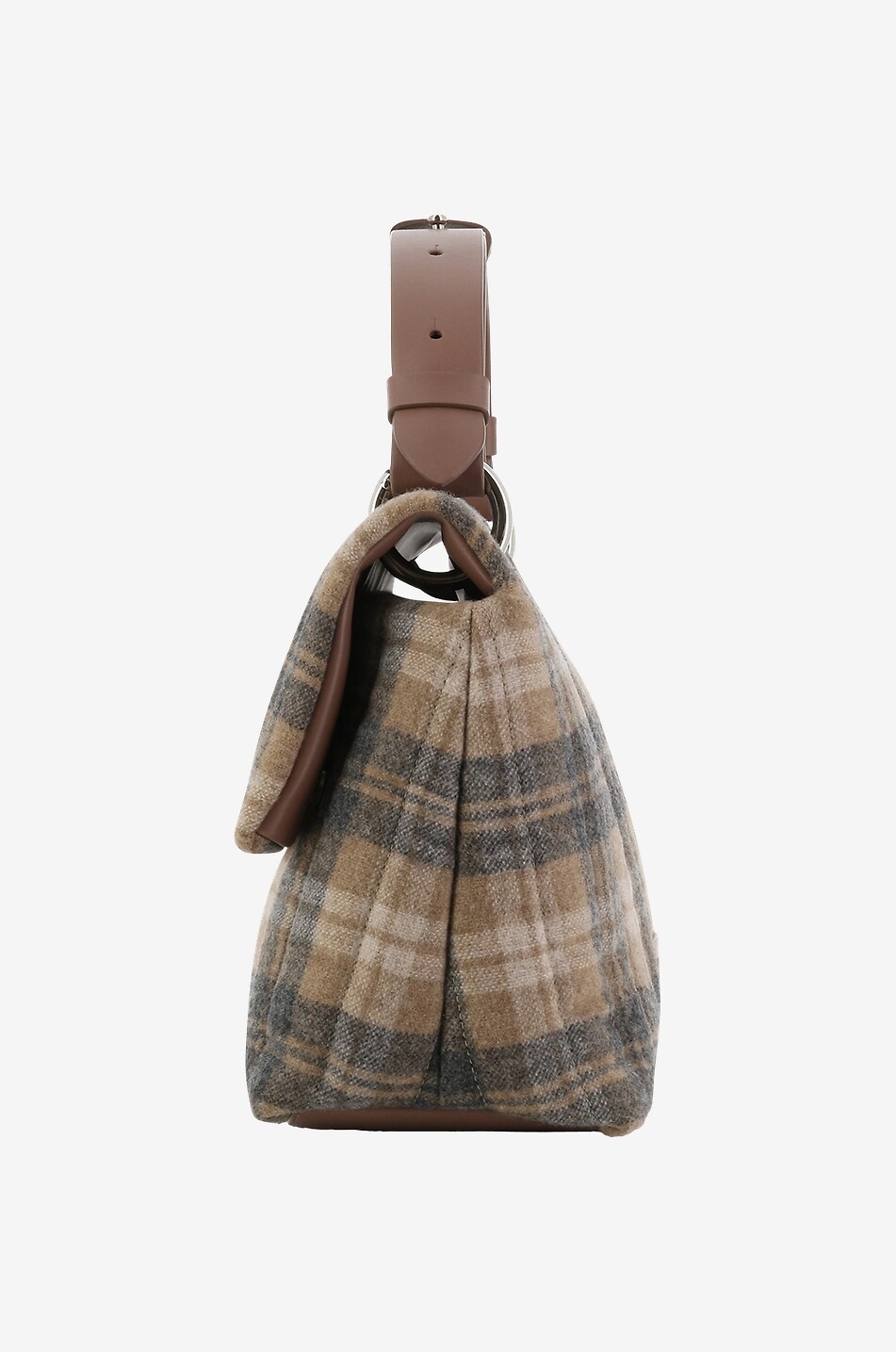 FABIANA FILIPPI Gesteppte Handtasche mit Karomotiv Damen Hellbeige 4