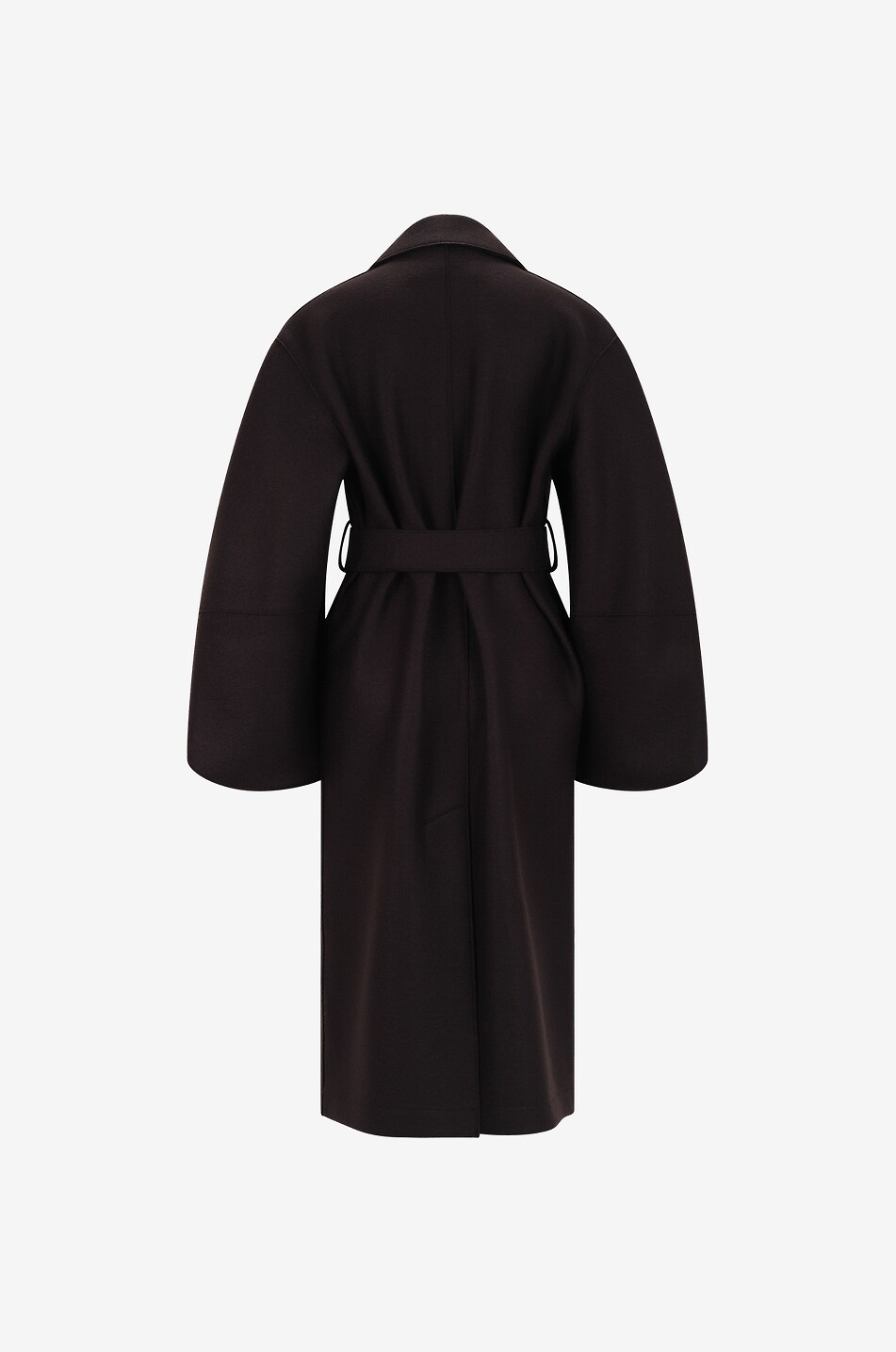 HARRIS WHARF Virgin wool long coat Women DARK BROWN 2