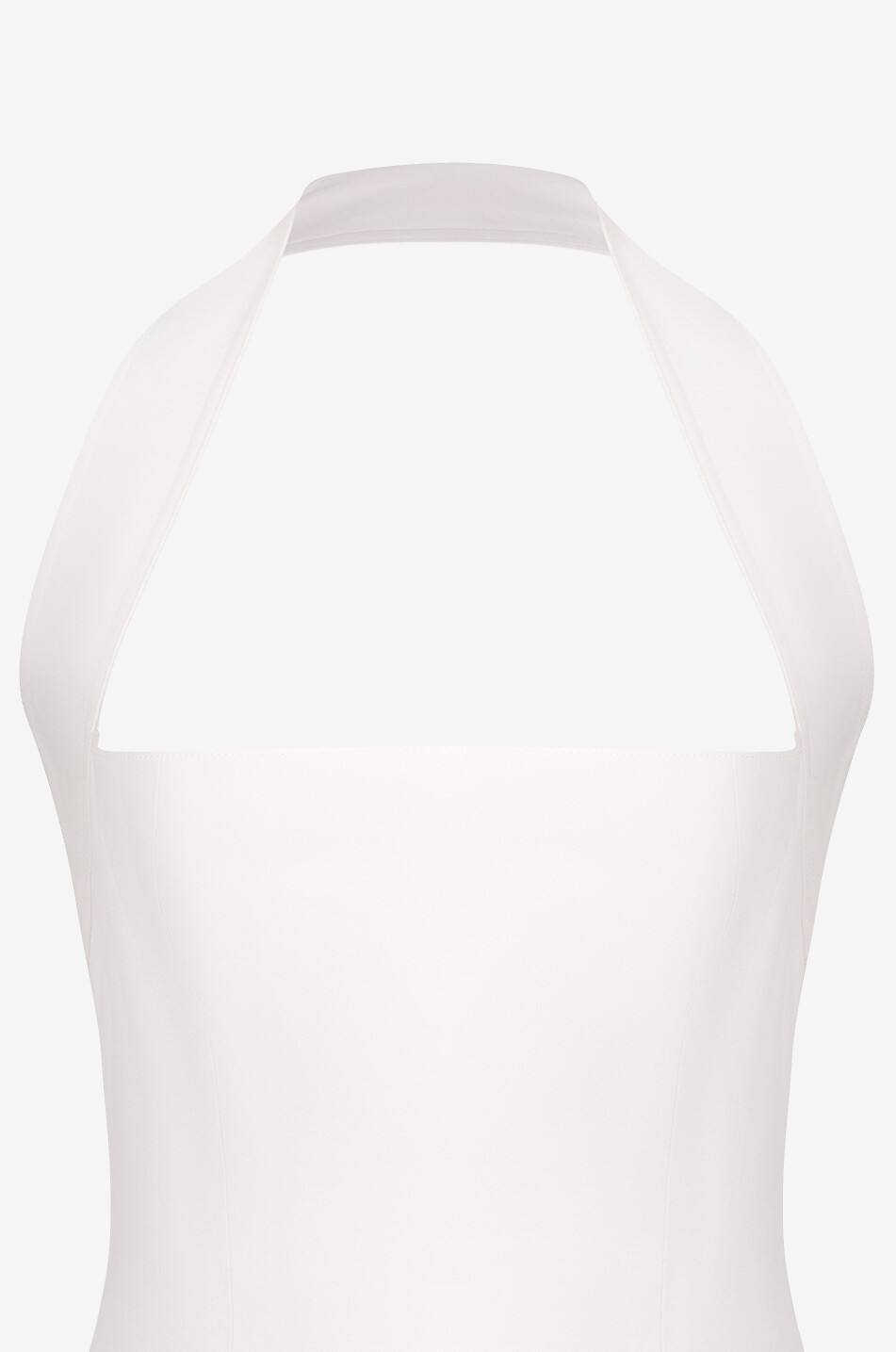 KHAITE Hila flared halter neck mini dress Women WHITE 3