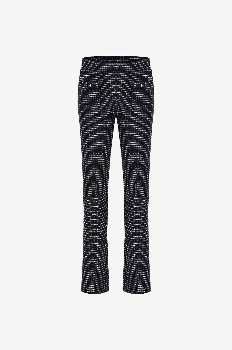 Ausgestellte Strick-Hose in Tweed-Optik Francis