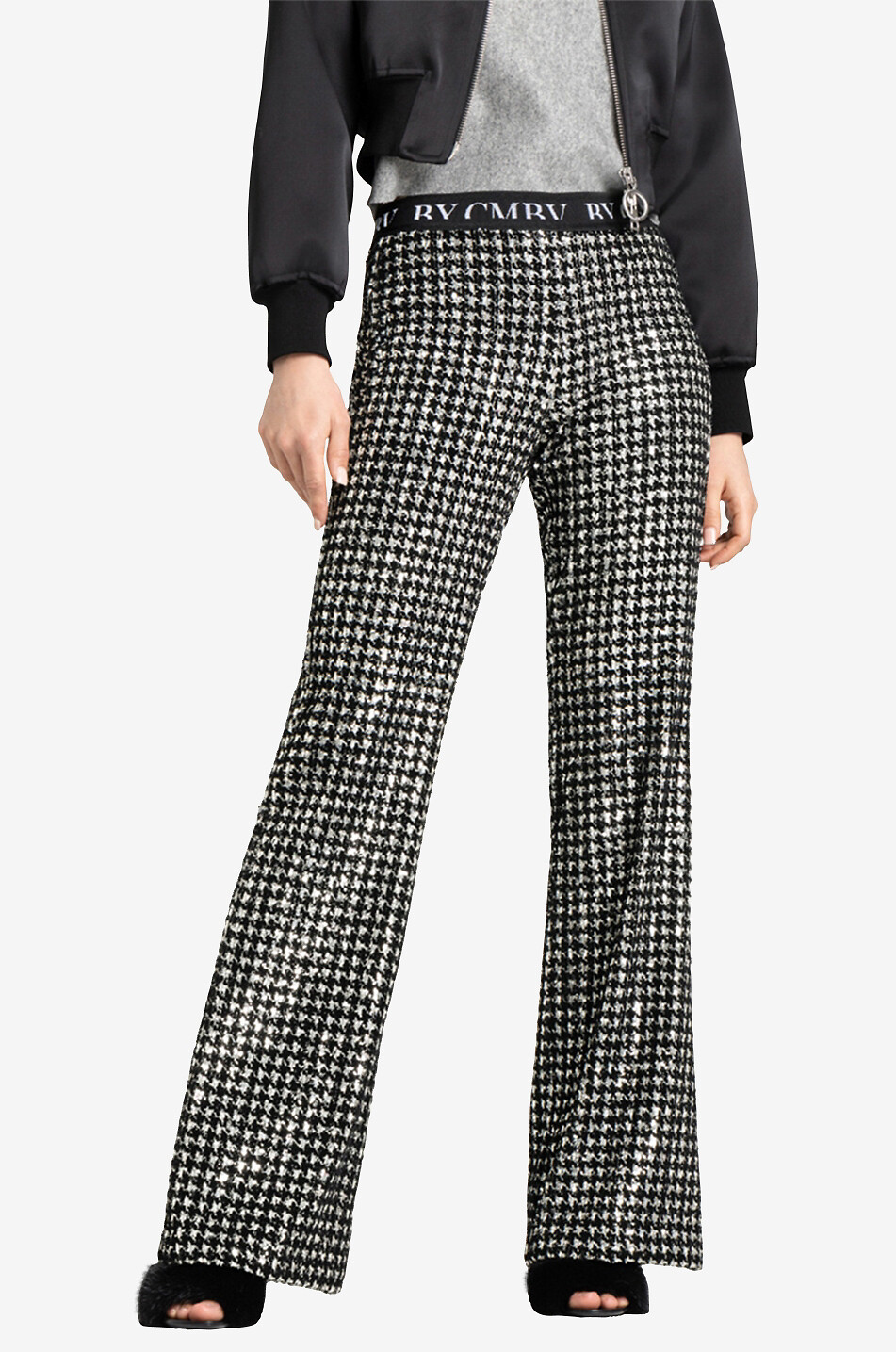 CAMBIO Francis houndstooth check trousers Women MULTI COLOURED 2