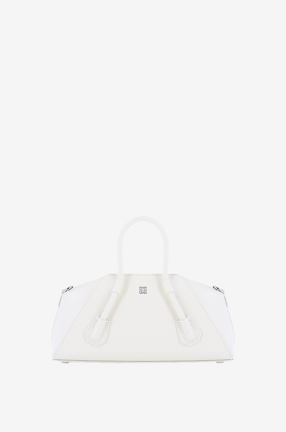 GIVENCHY Sac à main en cuir lisse Mini Antigona Stretch Femme BLANC 5
