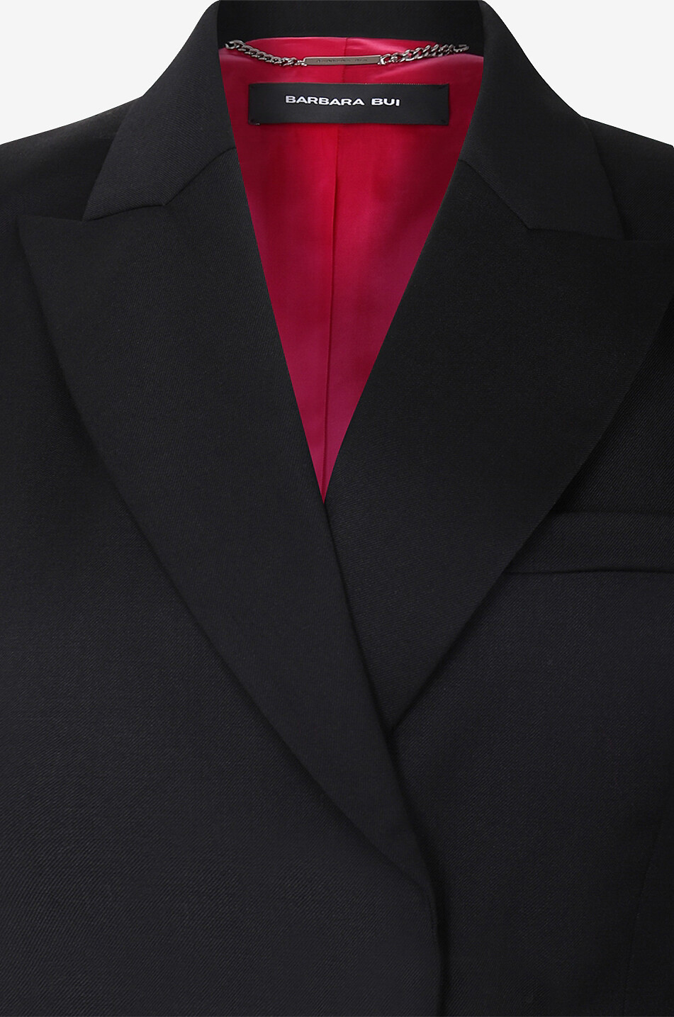 BARBARA BUI Bijou fastening wool blend gabardine blazer Women BLACK 3