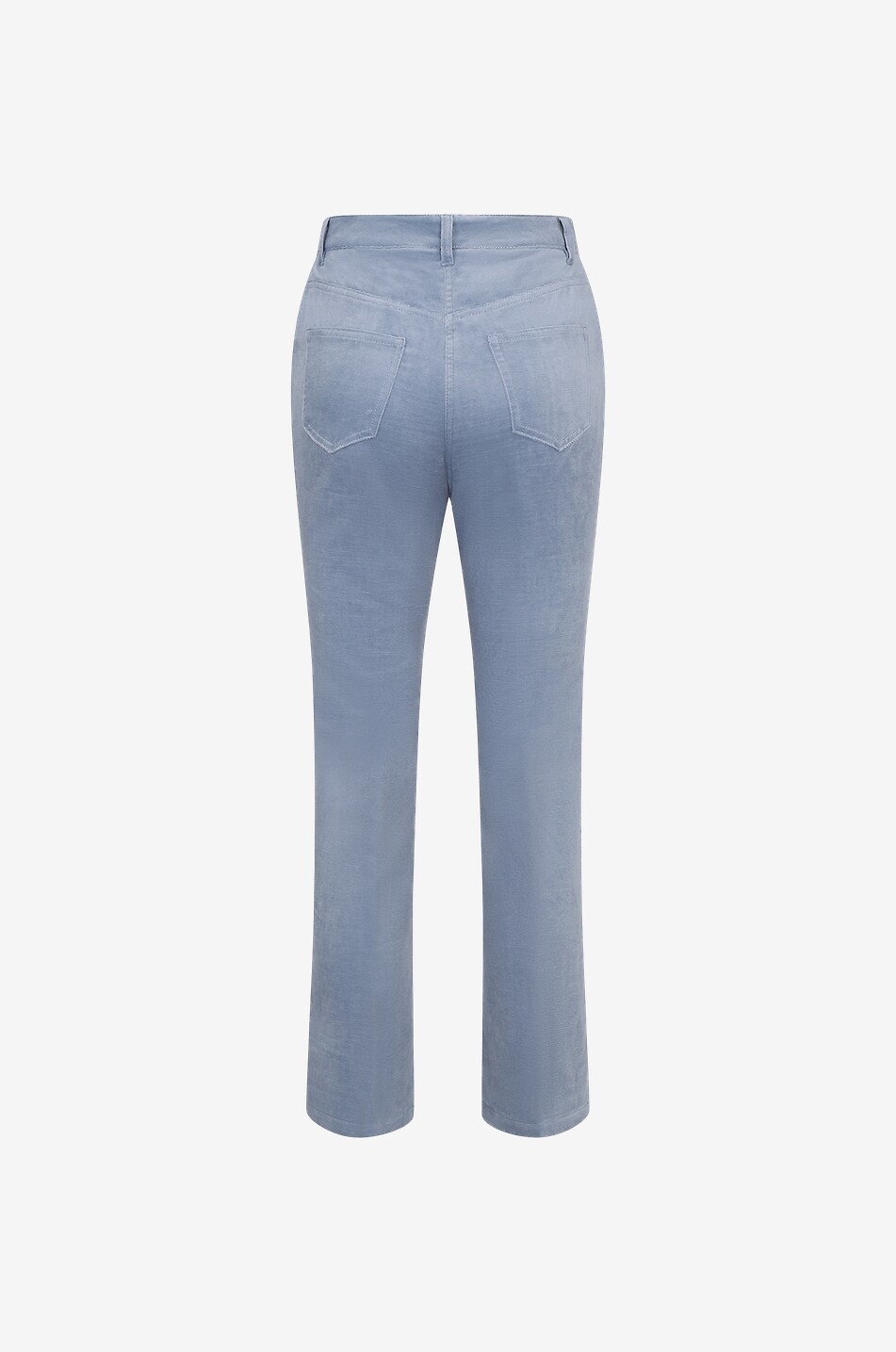 BARBARA BUI Pantalon bootcut raccourci en velours côtelé horizontal Femme BLEU CLAIR 2