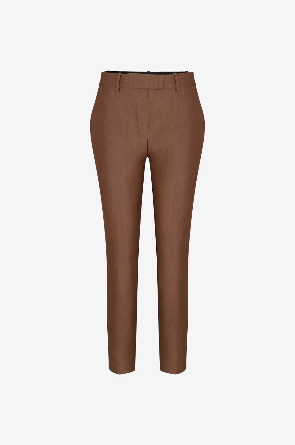 BARBARA BUI Zigarettenhose aus Wolle und Seide Roxy Damen BRAUN 1