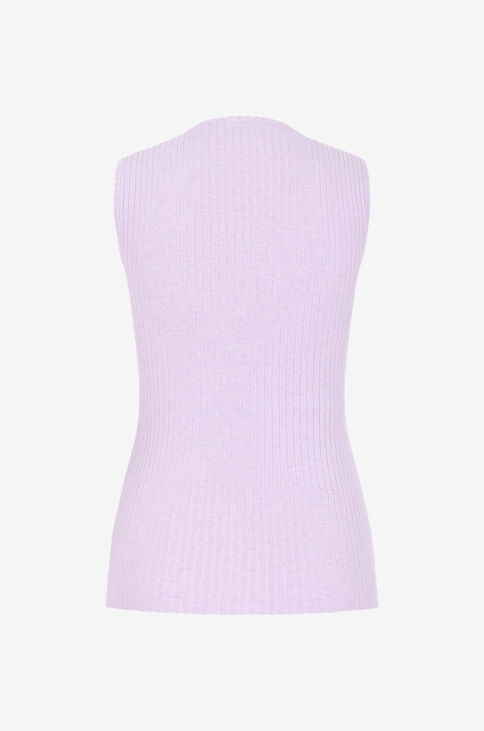 Ärmelloser Rippstrickpullover aus Baumwolle Iride