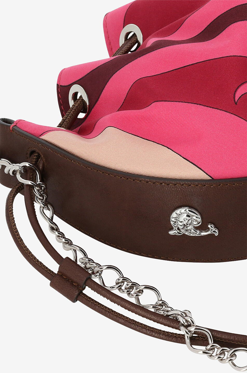 PUCCI Umhängetasche aus Leder und Seide mit Print Marmo Damen BUNT 5