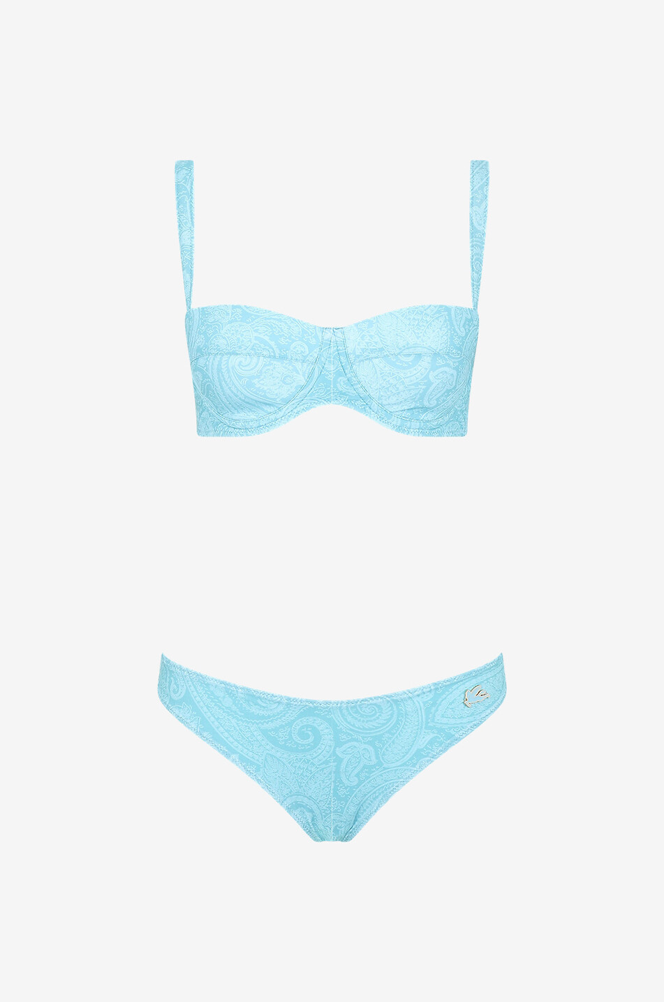 Paisley printed balconnet bikini