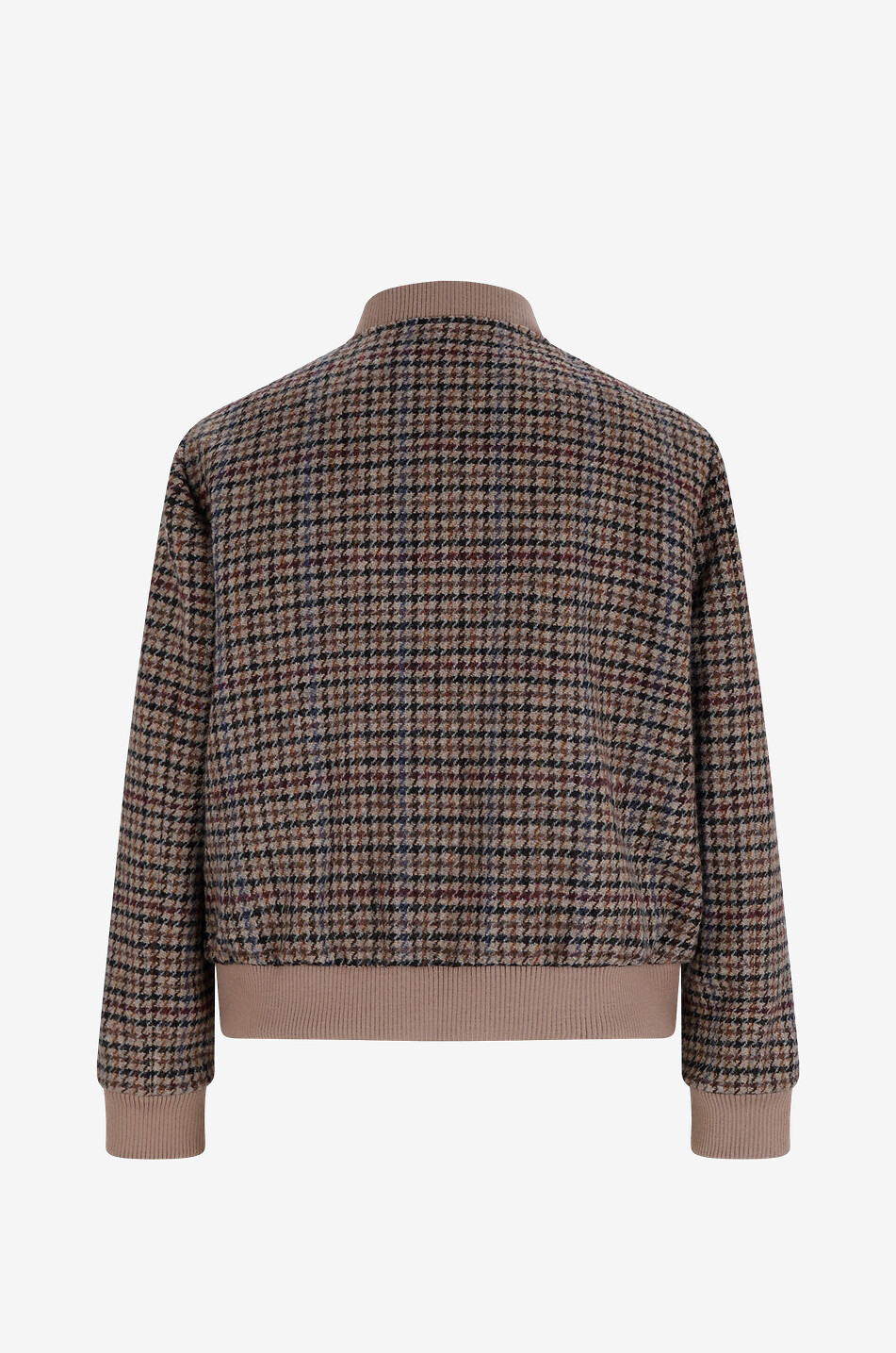 WEEKEND MAX MARA Bomber en laine pied-de-poule Treviso Femme MARRON 2