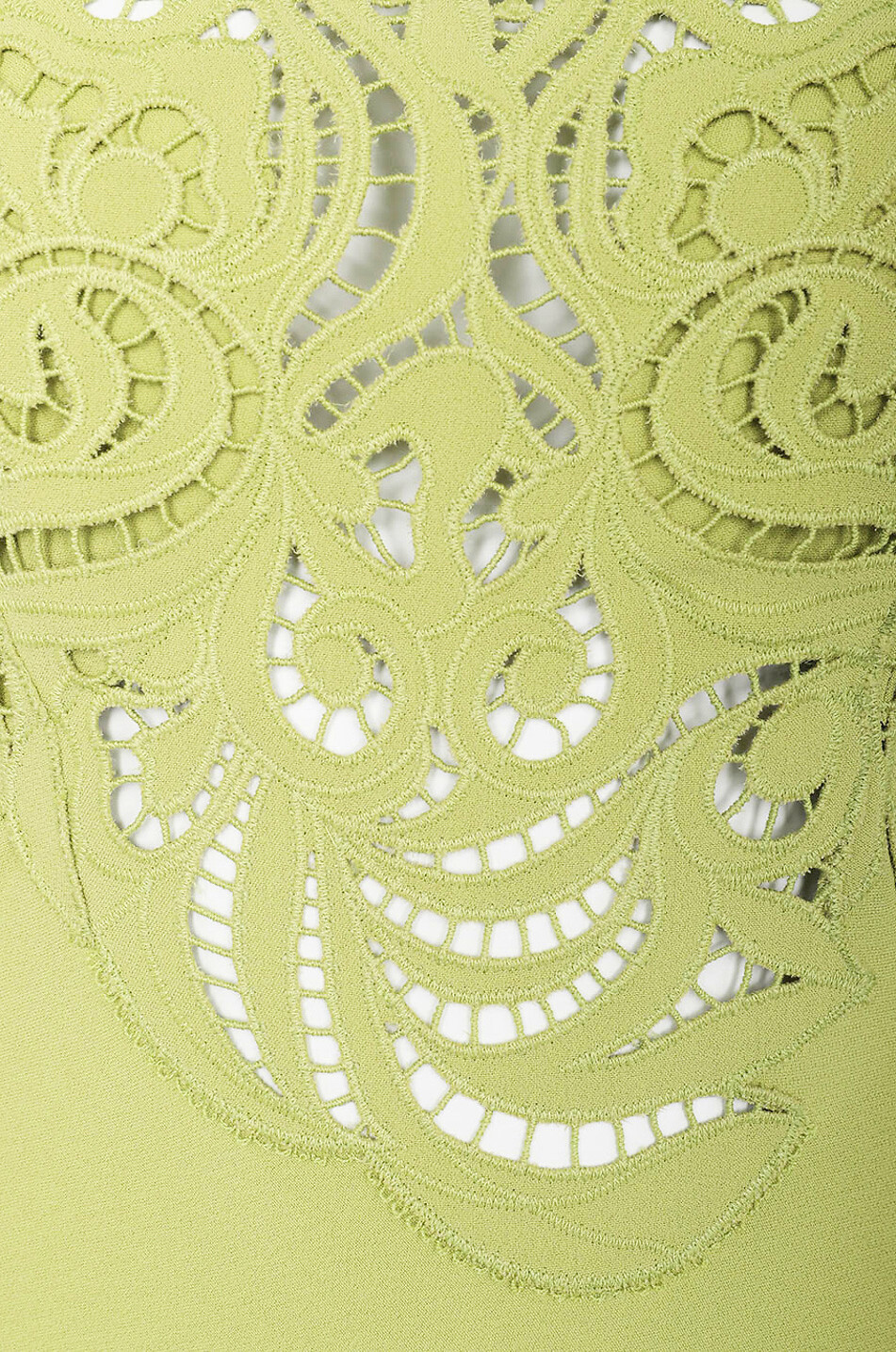 Sleeveless cady midi dress with openwork embroidery