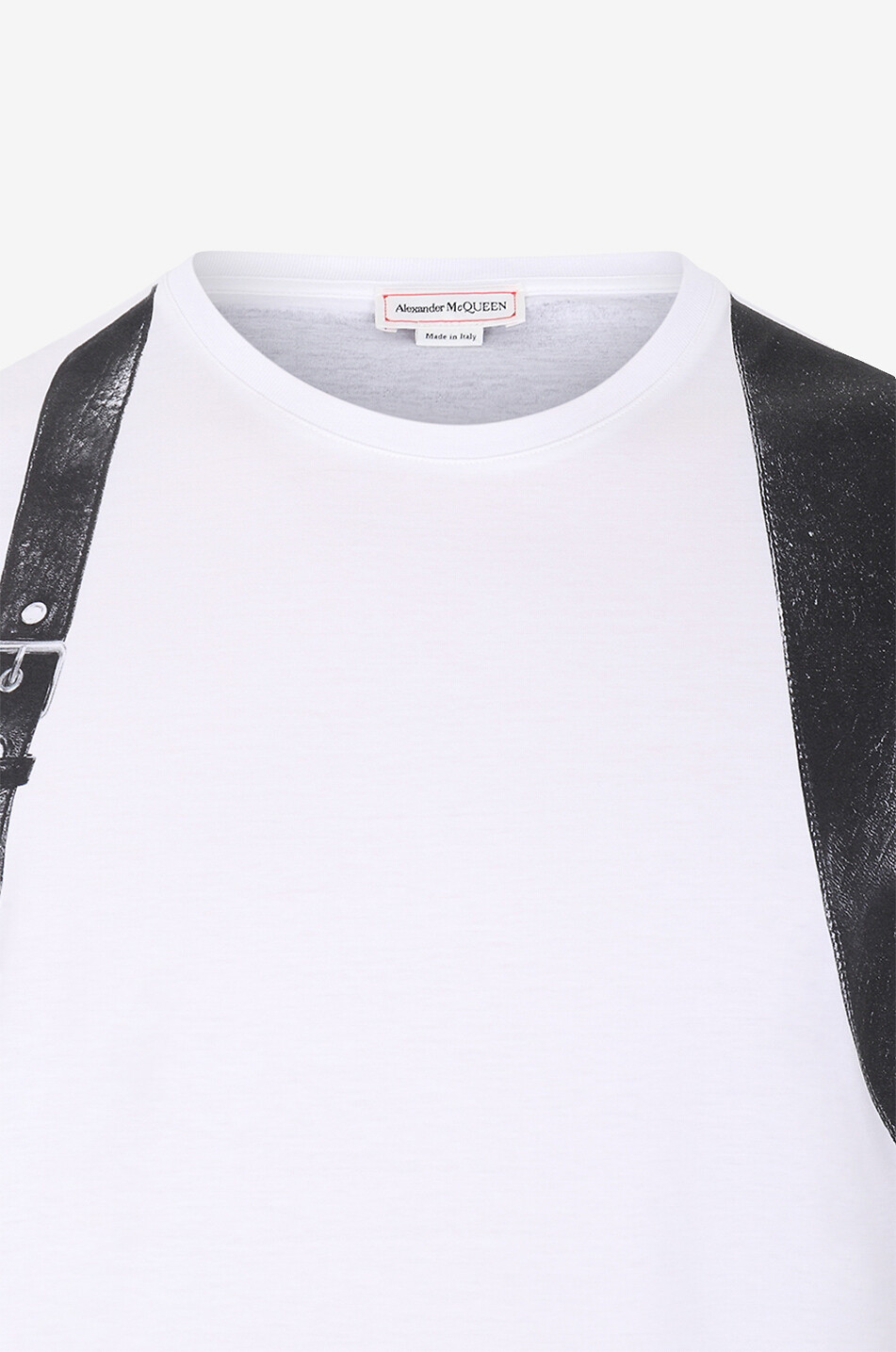 ALEXANDER McQUEEN Harness printed short-sleeved T-shirt Men WHITE 3