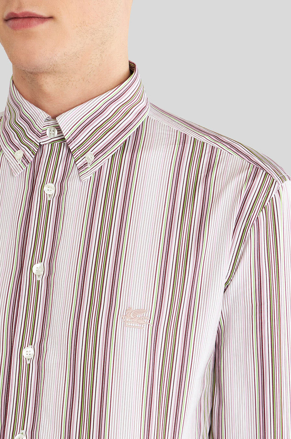 ETRO Langarmhemd mit Streifenmotiv Herren MITTELROSA 5