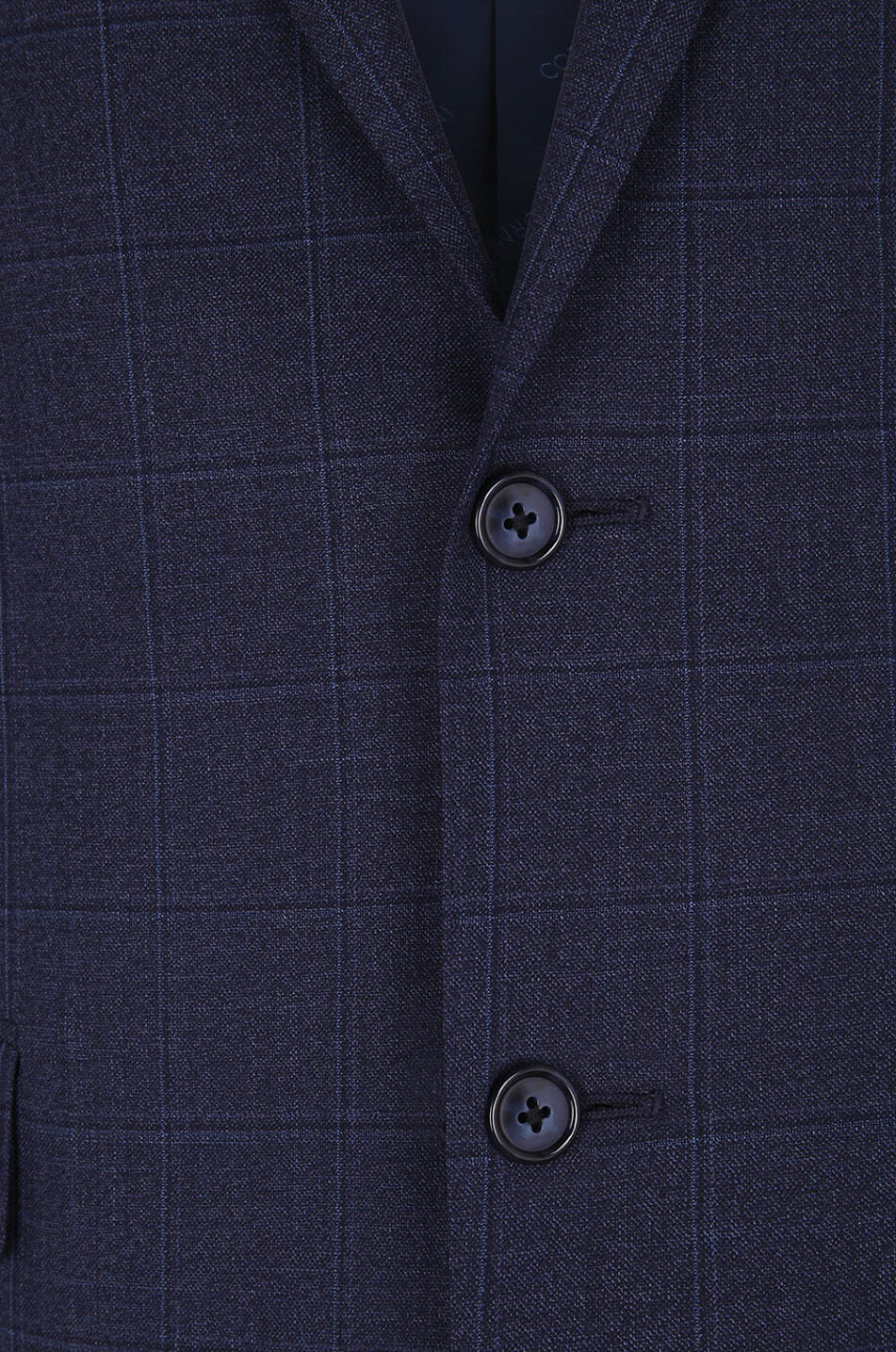CORNELIANI Karierter Schurwollanzug Academy 7R Herren MITTELBLAU 4