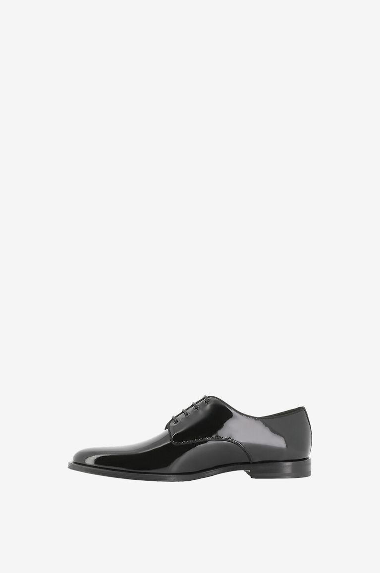 DOLCE & GABBANA Raffaello patent leather derby shoes Men BLACK 5