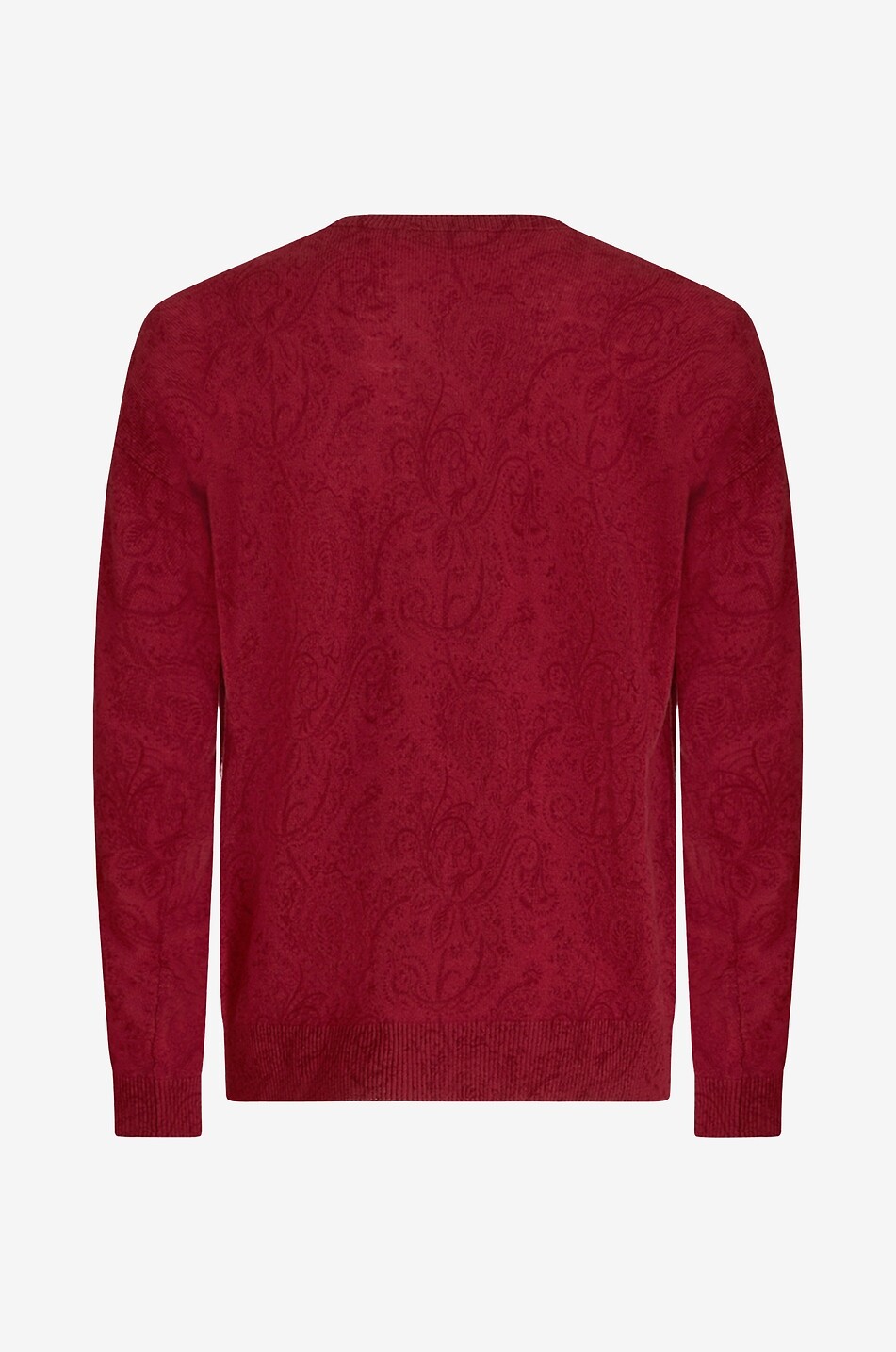 ETRO Feinstrick-Rundhalspullover mit Paisley-Print Herren DUNKELROT 2
