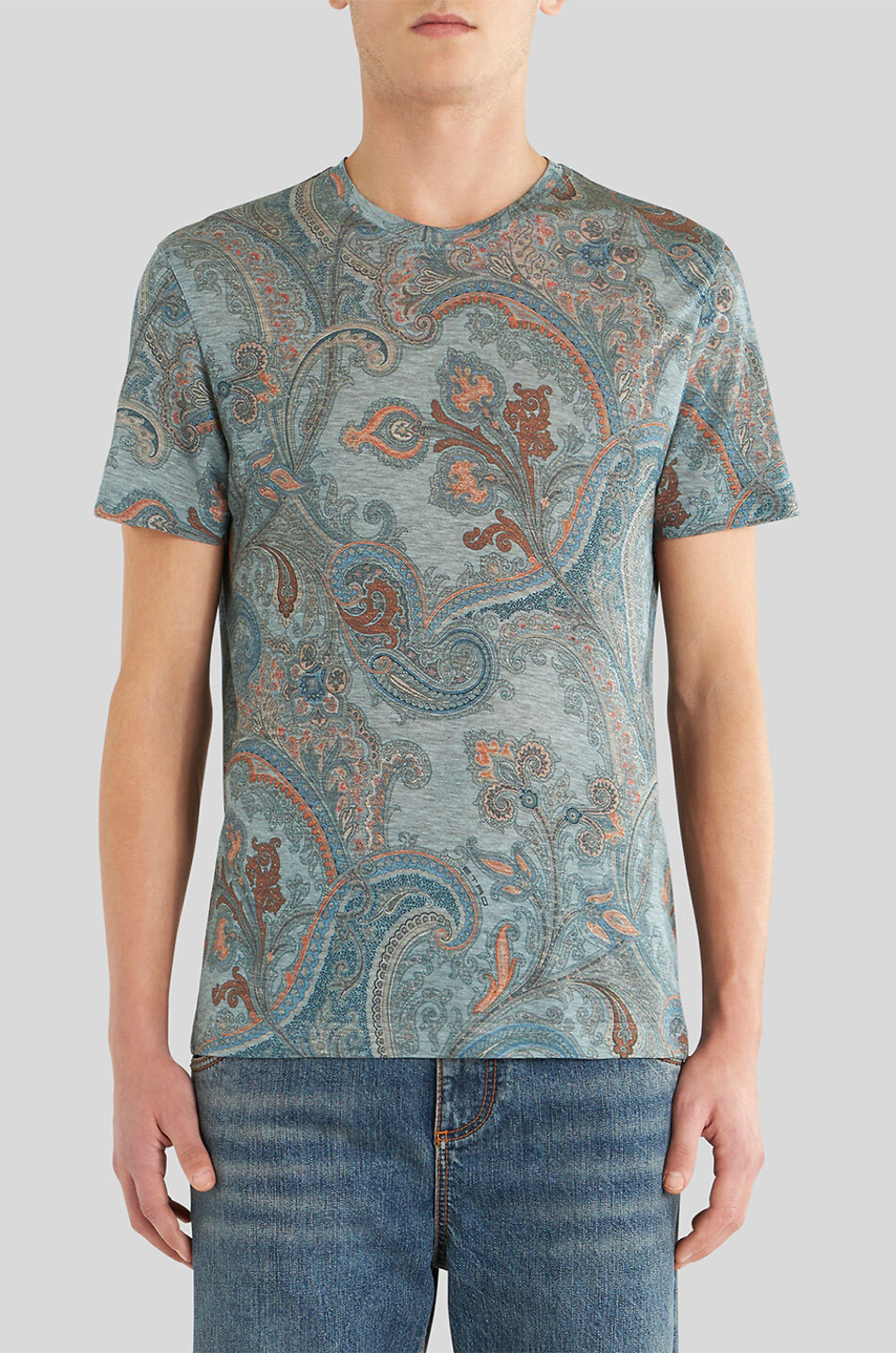 ETRO Lyocell-T-Shirt mit Paisley-Print Herren BUNT 3