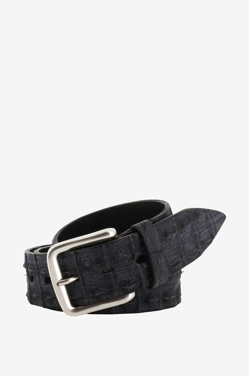 Angry crocodile leather belt
